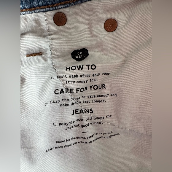 Madewell High Waist The Perfect Vintage Jean in Denman Wash Straight Leg Size 32 - Picture 10 of 12
